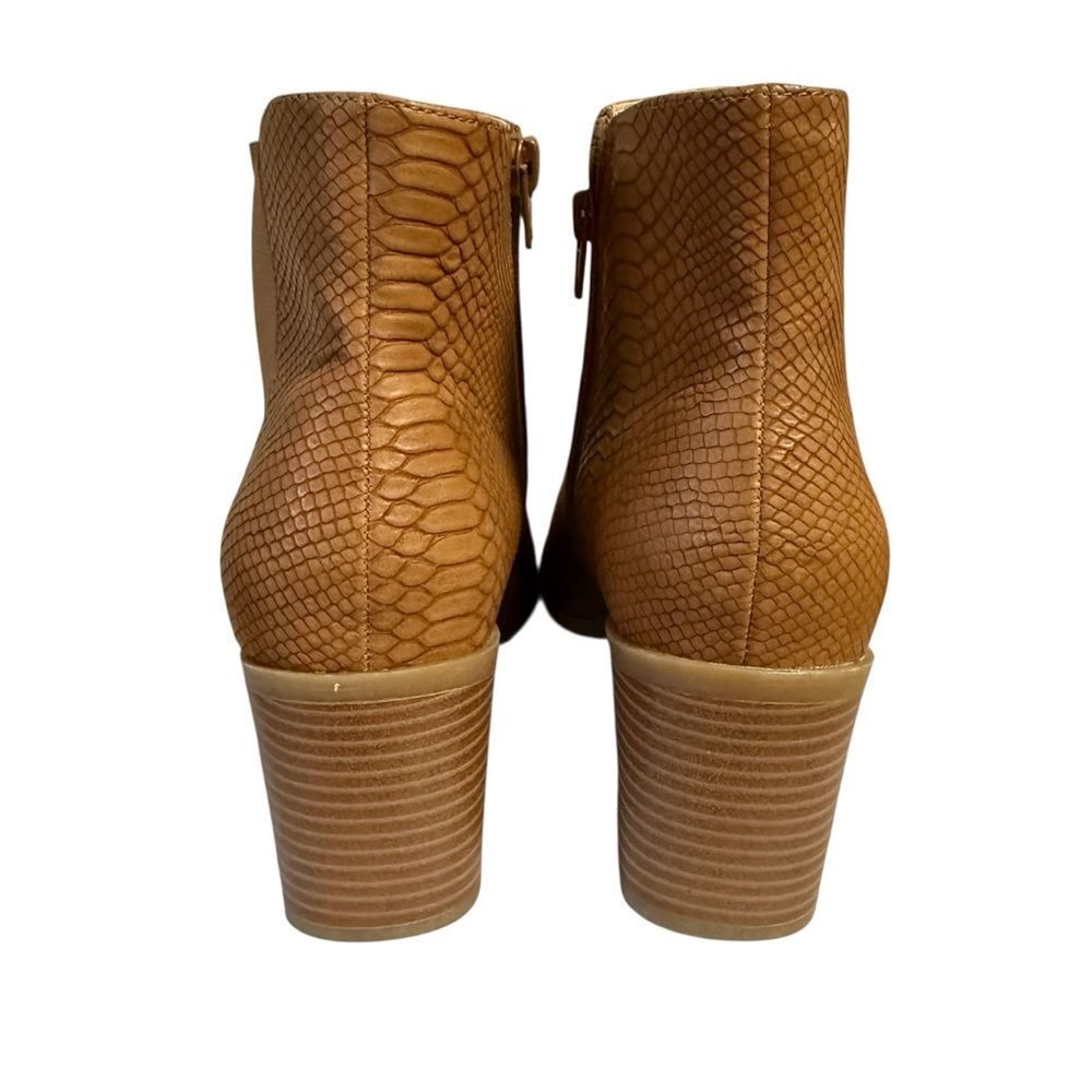 NIB The Limited Kiki Tan Snake Skin Print Ankle Boots for Women Size 10 - Picture 7 of 10